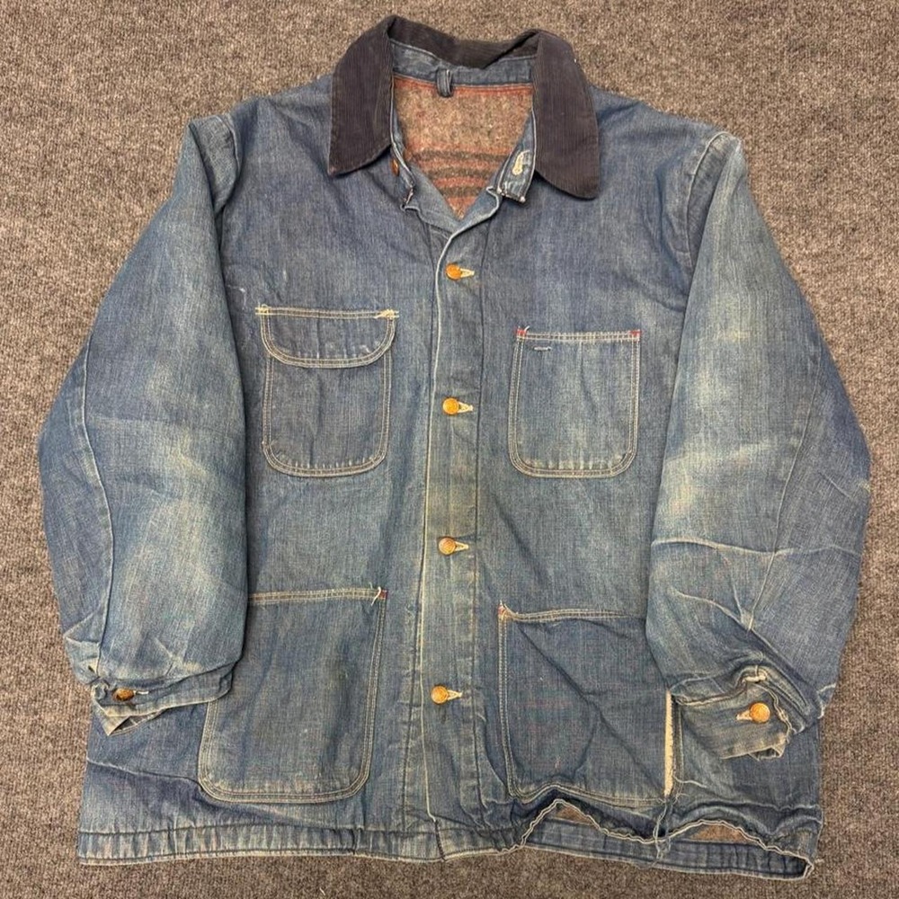 Vintage 1960s Big Ben Wrangler Lined Denim Chore Jacket
